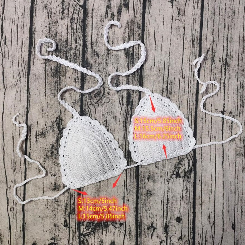 Women's Boho/ Vintage Style Crocheted Bikini Set