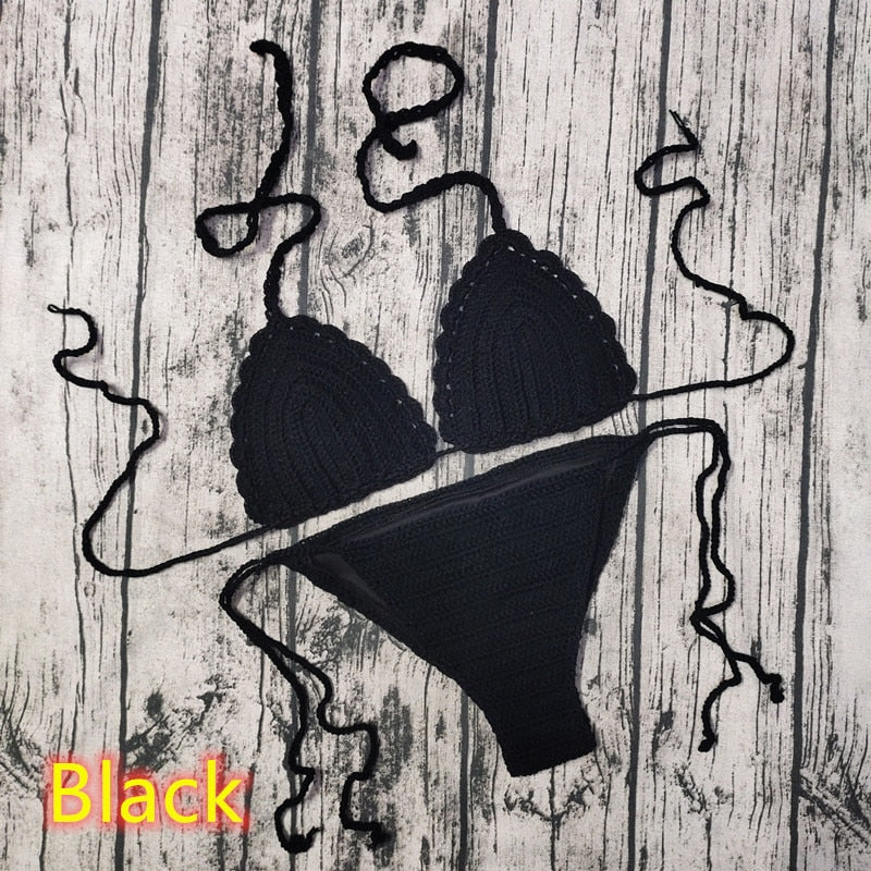 Women's Boho/ Vintage Style Crocheted Bikini Set