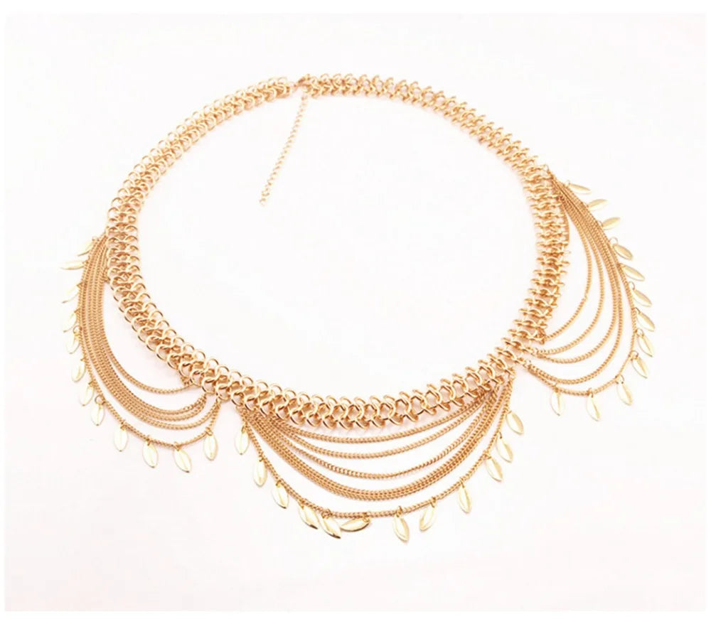 Boho /Gypsy Summer Beach Waist Belly Chains. Tribal Punk Dance with Long Tassels