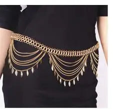 Boho /Gypsy Summer Beach Waist Belly Chains. Tribal Punk Dance with Long Tassels