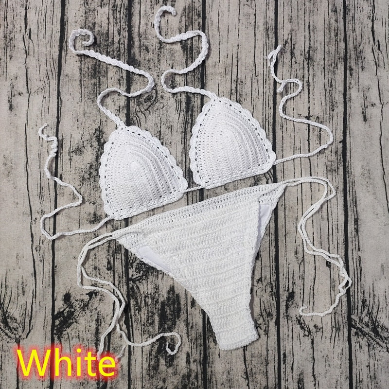 Women's Boho/ Vintage Style Crocheted Bikini Set