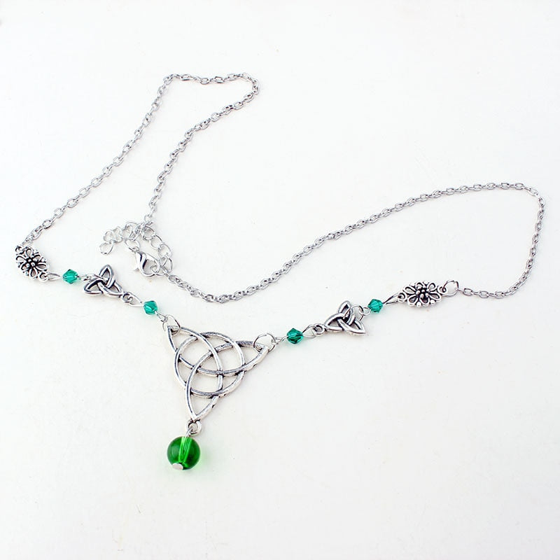 Gothic Knot Head Chain with Colourful Beads Hair Jewellery Accessory