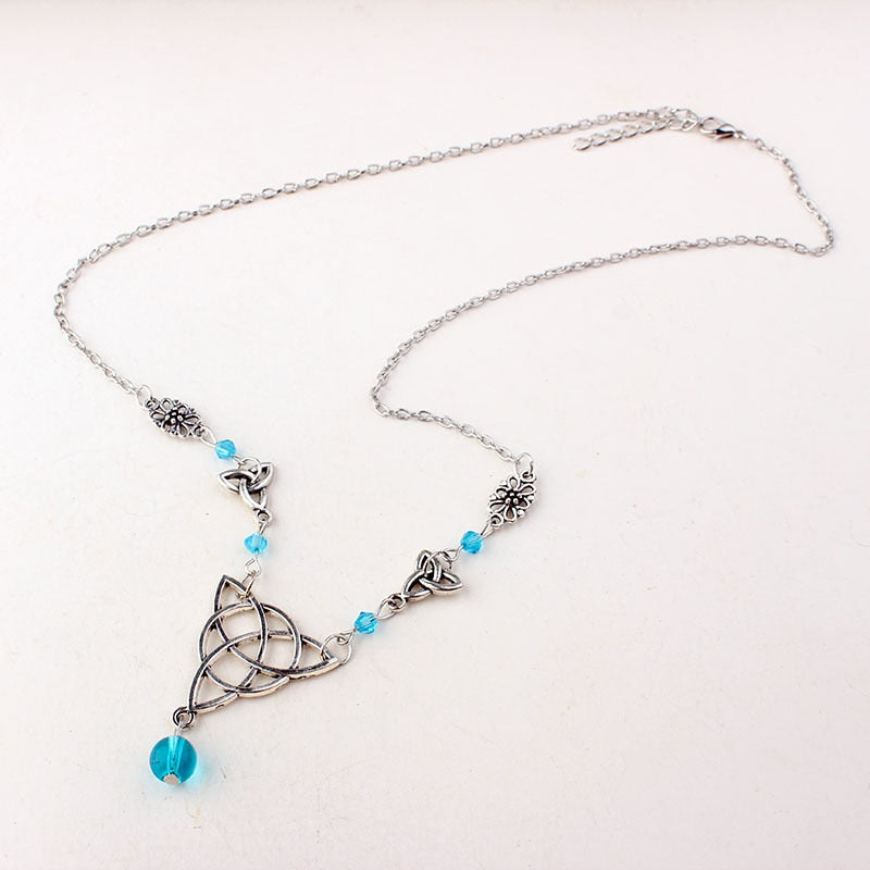 Gothic Knot Head Chain with Colourful Beads Hair Jewellery Accessory