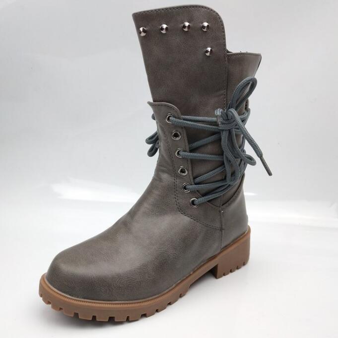 Boots Relaxed Punk Style with Cross Straps