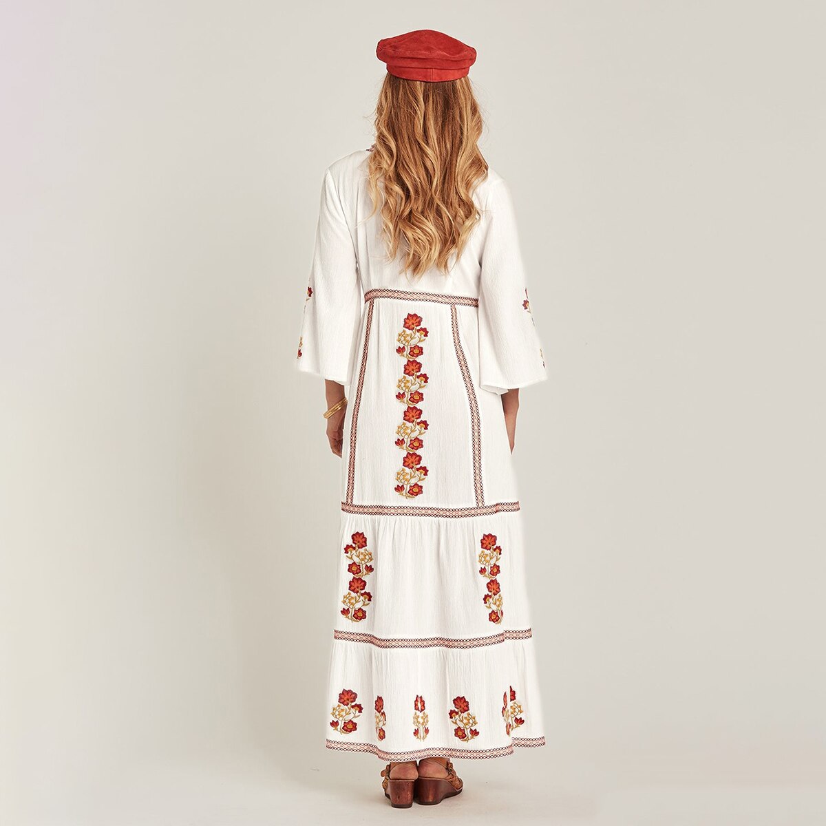 B. Boho Summer Dress with Retro Embroidery