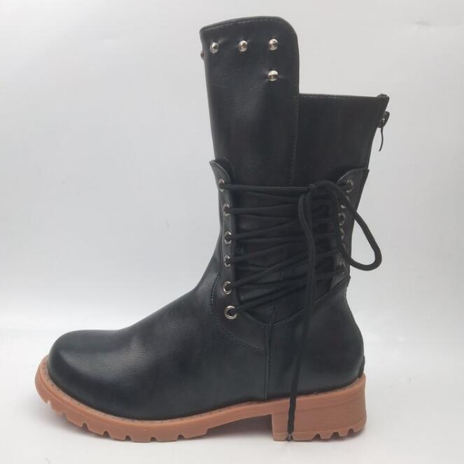 Boots Relaxed Punk Style with Cross Straps