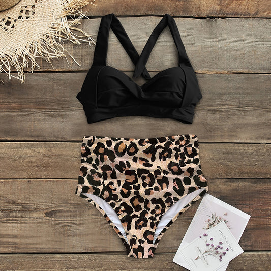 Vintage Style Two Piece High Waist Bikini Sets