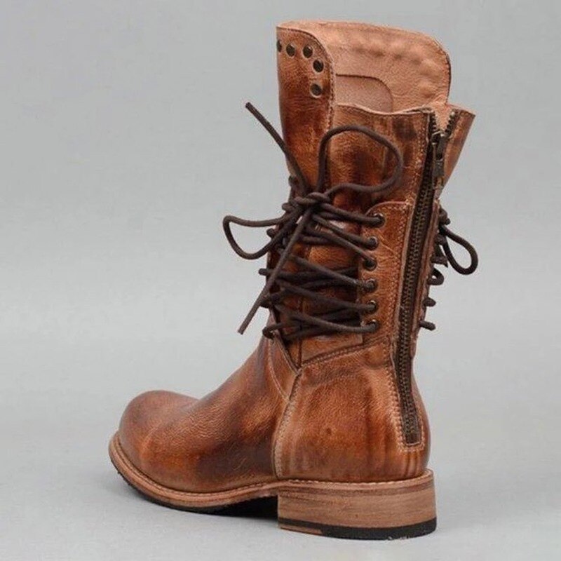 Boots Relaxed Punk Style with Cross Straps