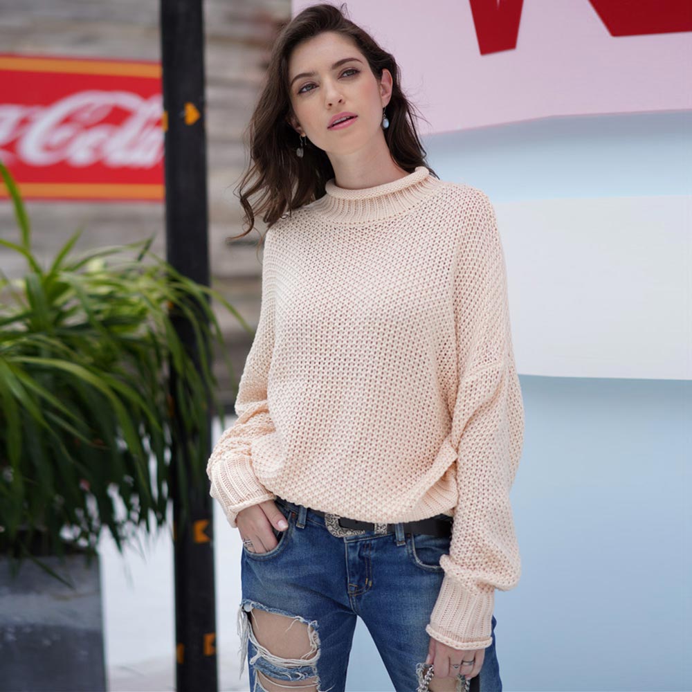 Winter Knitted Pullover High-Neck Jumper
