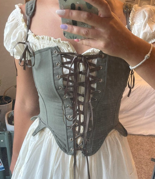 Vintage/ Gypsy Bustier / Renaissance Faire Corset  Lace Up Bodice