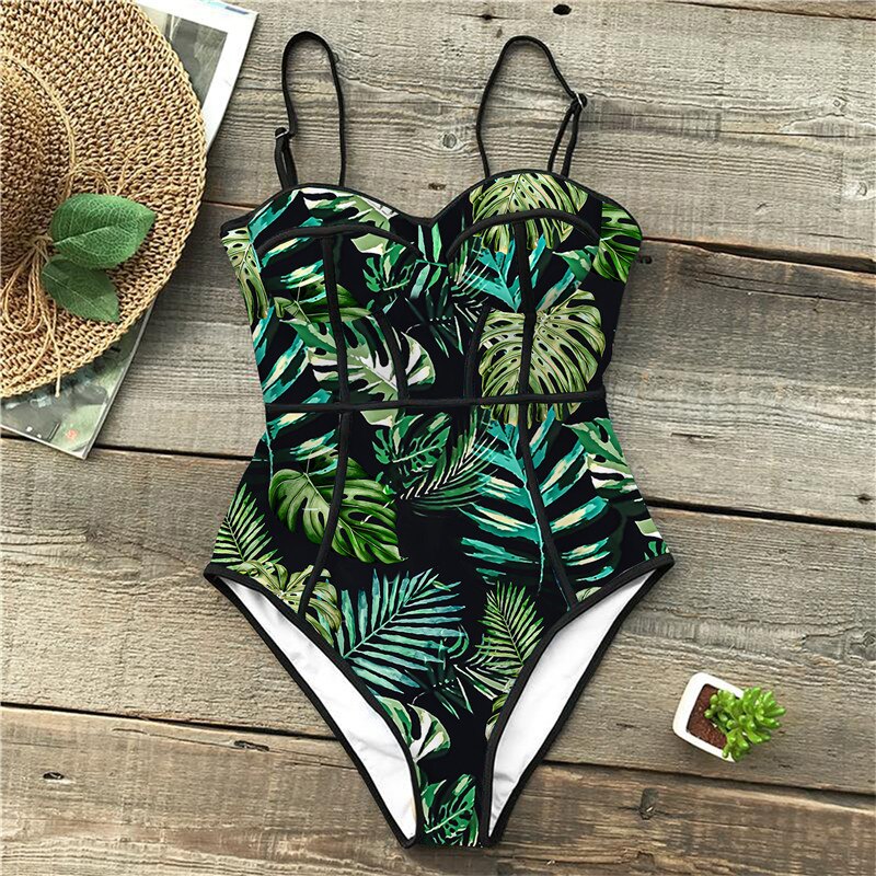 Vintage Style Monokini One Piece Swimsuit