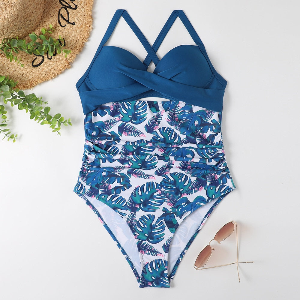 Vintage Style Monokini One Piece Swimsuit