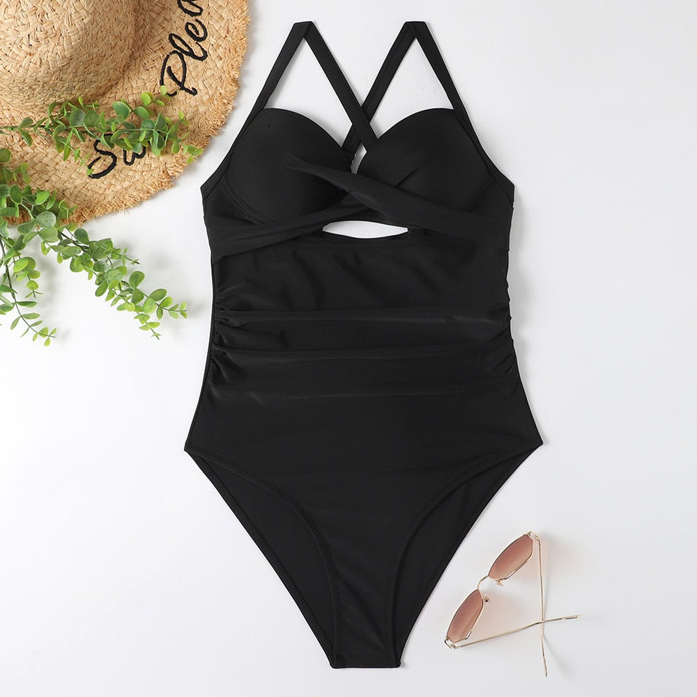 Vintage Style Monokini One Piece Swimsuit