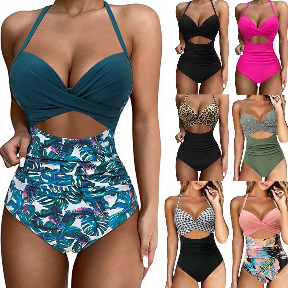 Vintage Style Monokini One Piece Swimsuit