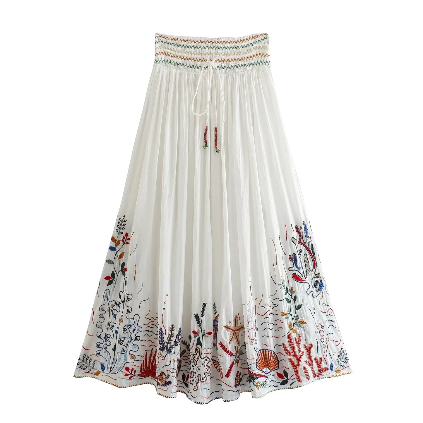 Gypsy Embroidered Paisley Printed Skirt and Blouse Sets with Batwing Sleeve and V-Neck Button Tiered Mini Skirt